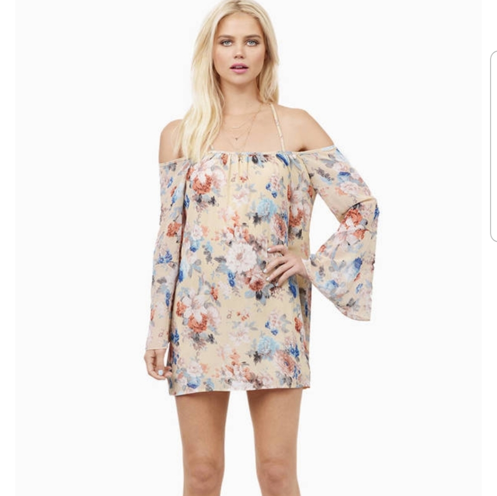 Tobi Spring Fling Mini Cold Shoulder Dress